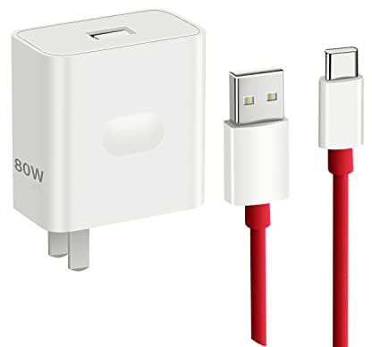Original Warp Charger 65W [10V/6.5A] for OnePlus 8T/9R/9/9 Pro Replacement, Warp Charge 65W Power Adapter with 6.6ft USB C-to-C Warp Charging Cable