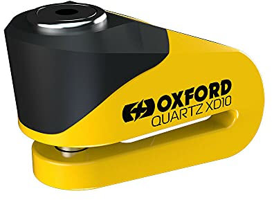 Oxford Quartz Motorcycle Strong XD10 Scooter Moped Disc Lock 10MM Pin | LK267 (Yellow)