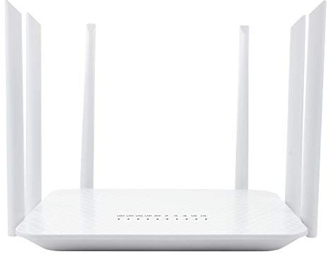 TUOSHI AC1200 Dual Band Unlocked 4G LTE Modem Router with SIM Card Slot, 1200Mbps Mesh WiFi, EC25-AFX Qualcomm Chipset, 5dBi High Gain Antennas, Support T-Mobile AT&T (six Antenna)