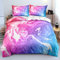 Luowei Marmor Bettwäsche 135x200 cm Rosa Blau Weich Bettwäsche Set Schön Schick Mikrofaser Bettbezüge für alle Jahreszeiten mit Reißverschluss und 1 Kissenbezüge 80x80cm