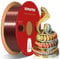 RepRapper Silk Dreifarbiges PLA Filament 1,75 mm für 3D Drucker/3D Stift Coextrusions PLA Filament 1 kg (2,2 lbs) Spule Mehrfarbiges PLA 3d Druck Zubehör, Silk PLA Gold & Kupfer & Schwarz