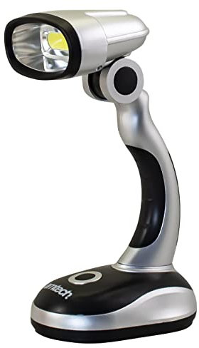 Amtech S8124 Cordless Desk Lamp, Super Bright COB (chip on board) LED Illumination, Portable and Lightweight, 160° Pivoting Head, 3x AA Batteries Included, Ideal for Desk, Office, Camping, Travelling,