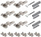 6 x siwitec Blum CLIP top 110° Scharnier zum Anschrauben mit TIP-ON, vernickelt, Innenanschlag, inkl. Exzenter-Kreuzmontageplatten