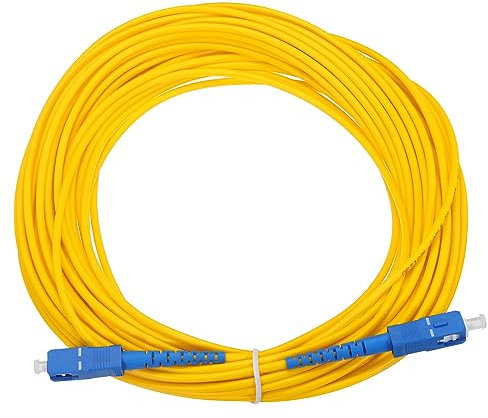 sourcing map Cable de conexión de fibra óptica simplex monomodo de 49.2 pies SC a SC para centros de datos, router, interruptores, transceptores