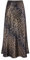 Outoshe Damen-Maxirock aus Satin, hohe Taille, versteckter elastischer Bund, A-Linie, langer Rock, Leopardenbraun, M