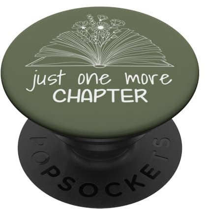 Nur noch ein Kapitel Süßer Blumenbuchliebhaber Dark Sage PopSockets Klebender PopGrip