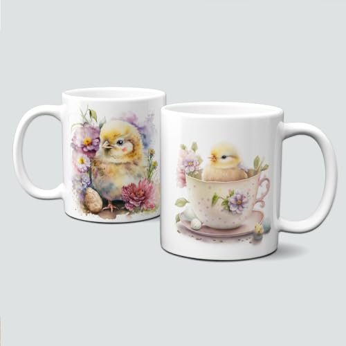 online-hut - Tasse - Kaffeetasse - Kaffeebecher - Ostertasse - Ostern - putziges Osterküken/Ostertasse - OT-28