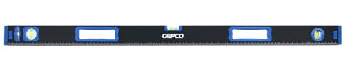 GEPCO Wasserwaage Industrie 60 80 120 200 cm Aluminium 0.8 mm Richtwaage Messwaage Bauwaage 3 Libellen Lineal 2 Griffe Magnetisch Messtoleranz: 0,5mm/m 120 cm