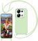 Yojiong Coque pour Xiaomi Redmi Note 13 Pro 4G / Poco M6 Pro 4G (6.67) avec Cordon, Silicone Liquide Coque avec Collier Réglable - Tour de Cou Lanière en Corde, Antichoc Étui avec Cordage, Vert