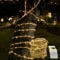 MEDOYOH 10M Seil Lichterkette im Innenbereich von 200 LED, Hanfseil Lichterkette Batterie Seil Licht Wasserdicht für Garten Terrasse Balkon Schaukel Stamm Dekor