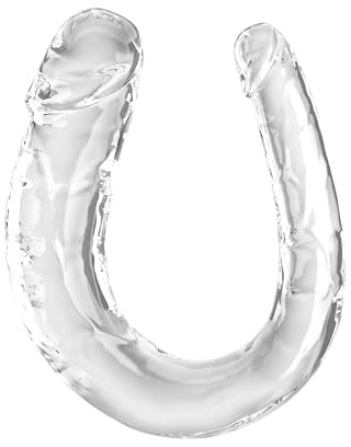 King Cock Medium Double Trouble, Clear, 33 cm