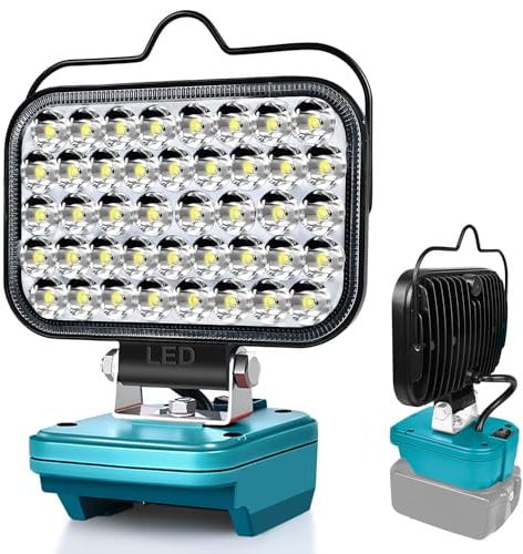 Lampe für Makita 14,4V-18V LXT (Kein Akku), Hell Baustrahler Taschenlampe Light Tragbares LED-Licht für Makita Battery, Arbeitsleuchte Flutlichter Zubehör für Baustellen,Autoreparaturen,Camping