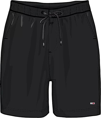 Tommy Jeans TJM S Flag Beach Short EXT DM0DM21931, Bermudas Hombre, Black (Black), S