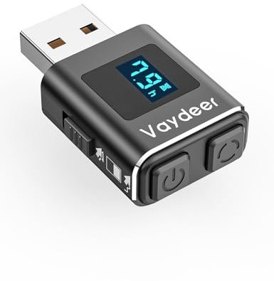 VAYDEER USB Mouse Jiggler with LED Timer – Undetectable Mouse Mover with Auto Shut-Off | Dual Motion Modes, Stealth Silent, Plug & Play for Windows/Mac/Linux – 2025 Aluminum Edition