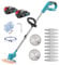 Cordless String Trimmers, for Makita 18V Battery*2 90~126cm(35~51inch) Adjustable Length 2 Types Blade Suitable to Grass Trimmer/Lawn Edger/Bush Cutter(Tool+3.0AH Battery*2)