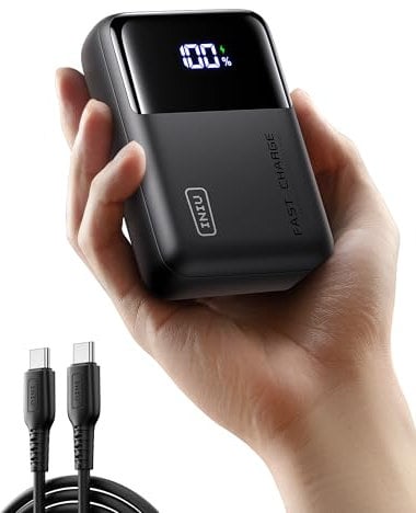 INIU Laptop Power Bank, 100W 25000mAh Powerbank USB-C Input&Output, Klein Externe Handyakkus Kompatibel mit MacBook, Surface, iPad, Fire TV Stick, Camera, DJI, iPhone 16 15 14, Reise, Wandern, Büro