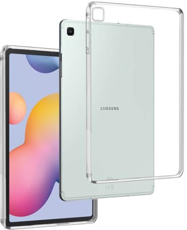 REY Cover in Gel TPU Trasparente per Samsung Galaxy Tab S6 Lite 2020-2024 (10,4), Ultra Sottile 0,33 mm, Morbido Flessibile, Custodia Silicone