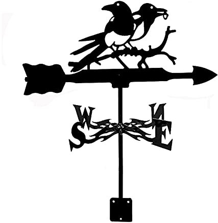 ANCNA-U Weather Vane Stainless Steel Garden Stake Vane Measuring Tools Direction Indicator Weathercock Suitable For Outdoor Metal Products