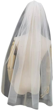 Sehuby Einlagiger Brautschleier, elegant, weicher Tüll, Hochzeitszubehör für Frauen