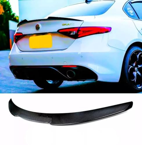 For Auto Perfectionists UK Rear Boot Spoiler Compatible With Alfa Romeo Giulia 952 2015-2024 ABS Carbon Fibre