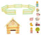 NAMOARLY 1 Set Holzspielzeug Für Spielhaus Tiere Bauernhof Modell Holzhaus Für Kreative Rollenspiele Und Pädagogisches Lernen Geeignet Für Jungen Und ädchen Ab 3 Jahren