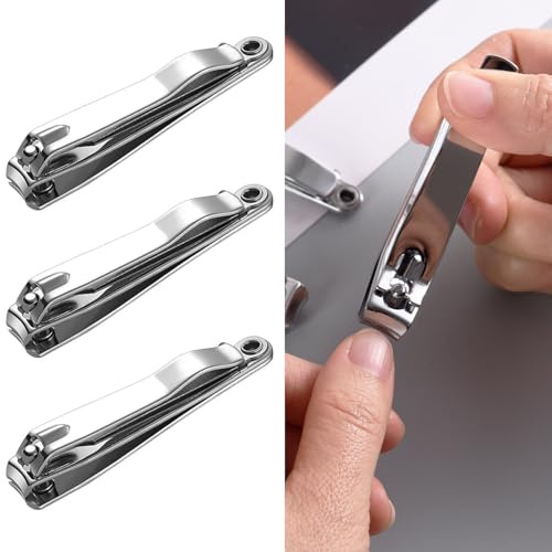 5 PCS Nail Clippers Professional Toenail Clippers Nail Cutter Stainless Steel Fingernail Clippers with Swing Out Nail File Toe Nail Clippers for Men and Women
