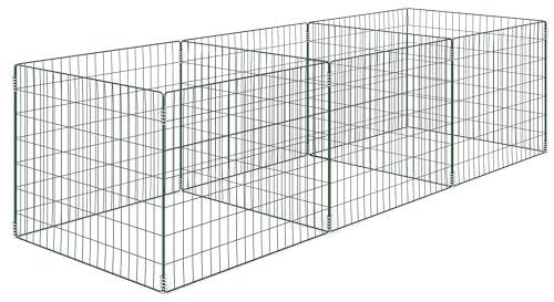 Outsunny Komposter 1680 Liter, 270 x 90 x 70 cm 3-teilig Schnellkomposter aus Stahl, wetterfest Thermokomposter mit offenem Gitterdesign, Gartenkomposter, Kompostbehälter für Garten, Küchen, Balkon
