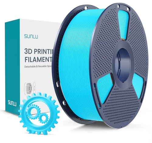 SUNLU PLA+ Filament 1.75mm, Verbesserte Haltbarkeit und Hohe Festigkeit, PLA Plus 3D Druckerfilament für 3D FDM Drucker, 1KG Spule, pla+ Cyan