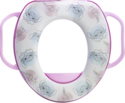 Tataway WC Morbido Bambini con Maniglie - Riduttore WC con Grafica di Stitch - Seduta Comfort Antiscivolo, Facile da Pulire