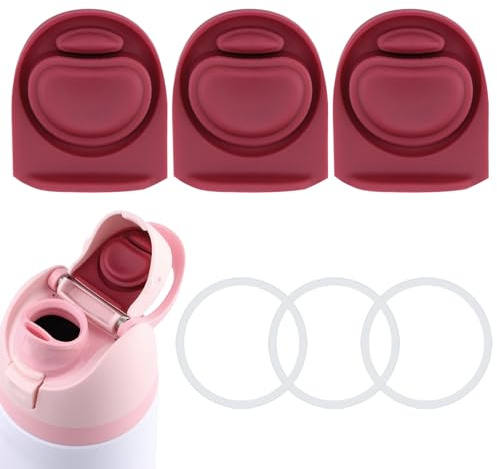 Frokolla 3 Sets Replacement Stopper and O Ring Gasket Compatible with Owala FreeSip 24oz 32oz,Water Bottle Lid Insert Cap Rubber Seal Parts for Owala 16/19/24/32/40oz Mouth Piece Accessories PW-3T1