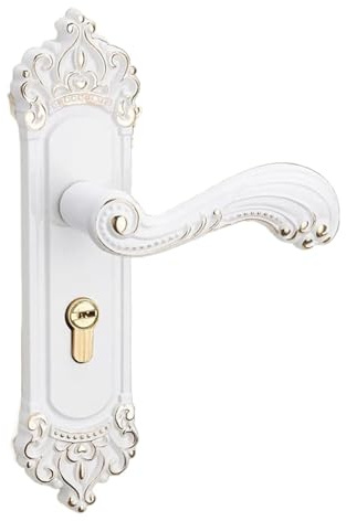 YXINAER Türdrückergarnitur Türschloss mit Vintage-Griff, Holztür, geräuschloser Schließfachgriff, for die Sicherheit zu Hause, Innenschloss-Set, Türbeschläge