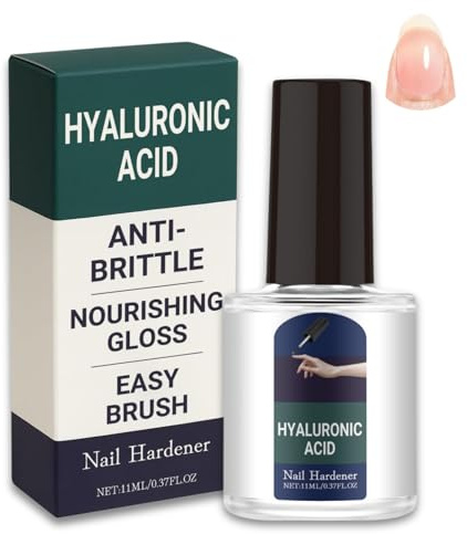 Nail Care Serum, Hyaluronic Nail Hardener Nail Growth Oil for Damaged Nails, Fast-Absorbing Cuticle Care Serum to Strengthen, Repair Dry Nails & Promote Growth, Home Manicure Essential, 0.37 fl oz