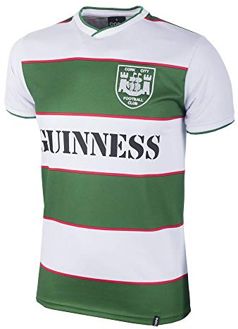 COPA - Retro Fußballtrikot Herren - Cork City FC 1984 - Weiß - Grün - 100% Polyester