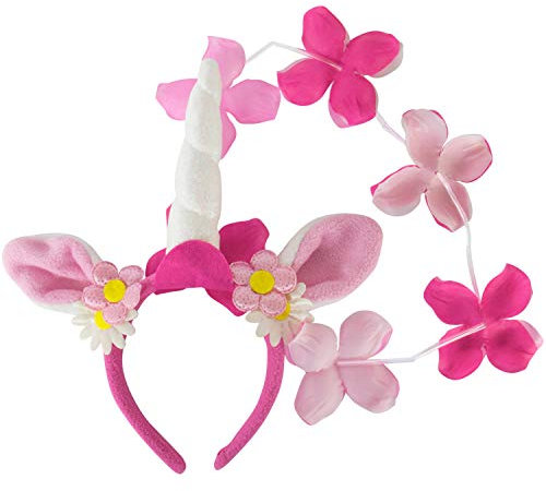 Folat NEU Haarreif Einhorn mit Blumen