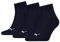 PUMA Unisex Plain 3P Quarter Socke, Blau (Navy), 35-38, 3er Pack