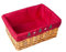 Red lined Honey Wicker Trays Retail Display Christmas Gift Hampers Two Sizes (Large)