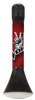 Lexibook The Voice La Plus Belle Voix Karaoké Micro Bluetooth, Microphone pour Chanter avec Haut-Parleur Lumineux intégré et Fonction écho, Batterie Rechargeable, Noir/Rouge, MIC200TV