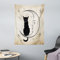 ABAKUHAUS Mond Wandteppich, Black Cat Siting auf Mond aus Weiches Mikrofaser Stoff Waschbar ohne Verblassen Digitaldruck, 110 x 150 cm, Braun Schwarz