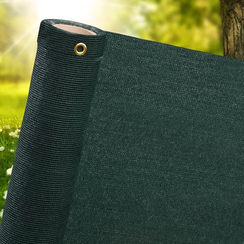 Pro-Tec 220gsm Privacy Netting Garden Screening Balcony Screen Fence Nett Windbreak Fencing 95% Shade Fence Net Green 1.5m x 50m FREE 8 Bungees 200 Zip Ties Included