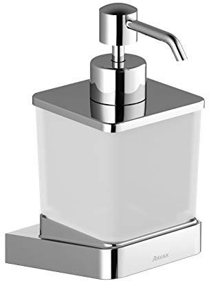 Seifenspender zur wandmontage | mit Halter, verdeckte Befestigung, pflegeleicht, originelles Design, langlebig | Badzubehör| Chrom | TD 231 | RAVAK