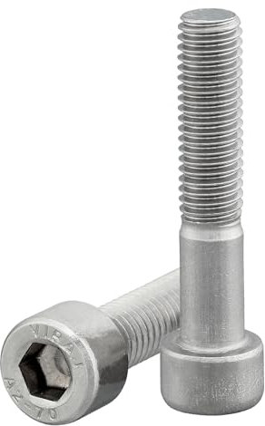 Zylinderschraube mit Innensechskant nach Norm DIN 912 / ISO 4762 Vollgewinde rostfreier Edelstahl A2 V2A Zylinderkopfschraube (M6 x 16 mm, 50 Stück)