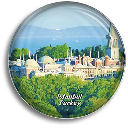 Kühlschrankmagnet, Türkei, Topkapi-Palast, Istanbul, Glasmagnete für Kühlschrank, Souvenirs, niedlicher Kristallmagnet, Dekoration für Whiteboard, Büro, Zuhause, Geschenk