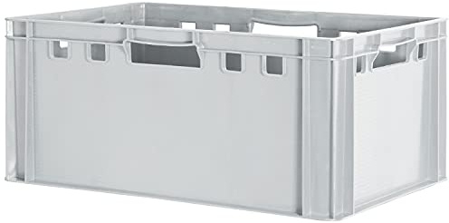 Fleischkiste E3 Fleischkiste Grau Fleischerkiste Fleischkisten Kiste Fleischkiste Eurobox Lebensmittelecht 60 x 40 Metzgerkiste Auswahl Kingpower, Anzahl:1