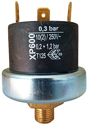 Mater XP600 Druckschalter 1/8 Zoll | 0,2-1,2 bar einstellbar | Voreinstellung 0,5 bar