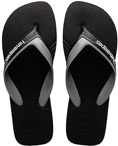 Havaianas Dual, Flip Flop Men, Black Steel Grey, 4.5/5 UK