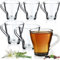 KADAX Teegläser, 6er Set, Gläser mit Griff, Wassergläser, Saftgläser, Glastassen, Gläserset für Tee, Kaffee, Wasser, Drink, Eistee, Saft, Garten, Trinkgläser, spülmaschinenfest (Beate, 250ml)