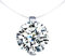 MICGIGI Damen 925 Sterling Silber Anhänger Halskette 8mm Zirkonia Anhänger Halskette Transparente Nylonkette Choker