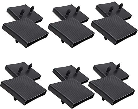 WANGCL 6 Stück Latten-Halterungen für Ersatz-Lattenleisten aus Kunststoff, für Einzel- und Doppelbetten 65 mm x 9 mm, Schwarz