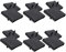 WANGCL 6 Stück Latten-Halterungen für Ersatz-Lattenleisten aus Kunststoff, für Einzel- und Doppelbetten 65 mm x 9 mm, Schwarz
