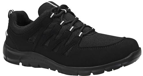 ELTEN Berufsschuhe Apache Black Low O1, Damen und Herren, Textil, leicht, sportlich 44, Schwarz